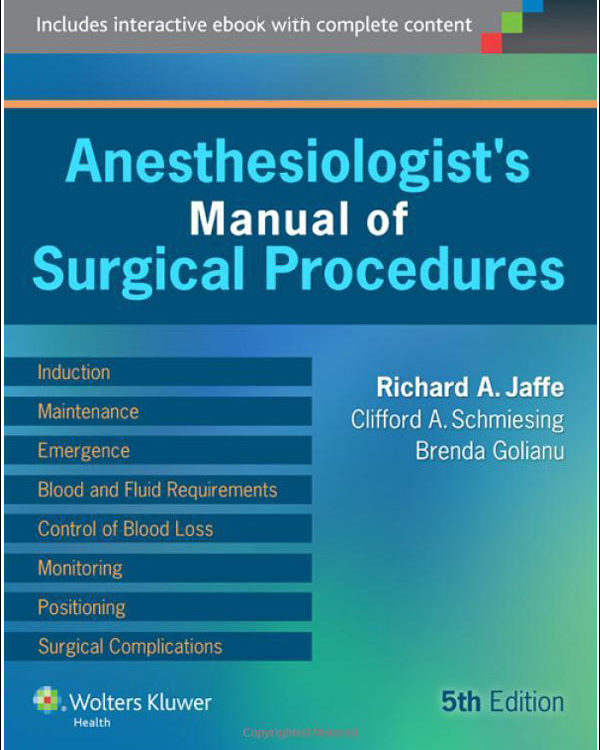 Anesthesiologist's Manual of Surgical Procedures