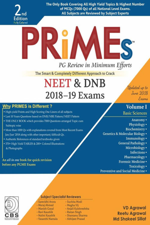 PRIMES-PG Review in Minimum Efforts NEET & DNB 2018-19 Exams (Volume 1)-Basic Sciences