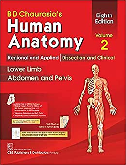 B.d. Chaurasia's Human Anatomy, Vol-2, 8/e Regional & Applied Dissection & Clinical Lower Limb Abdomen & Pelvis With Cd 7 Wall Chart