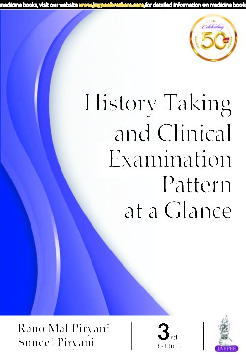 History Taking and Clinical Examination Pattern at a Glance (THIRD EDITION) 2019