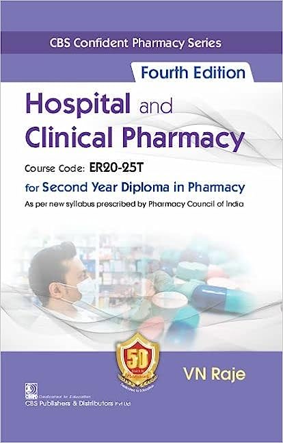 Hospital And Clinical Pharmacy For Second Year Diploma In Pharmacy 4Ed   9789354665127 