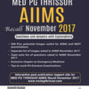 MED PG THRISSUR AIIMS RECALL NOVEMBER 2017