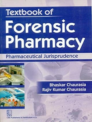 Textbook Of Forensic Pharmacy Pharmaceutical Jurisprudence (Pb 2022)